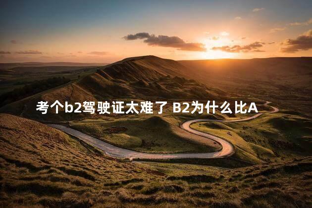 考个b2驾驶证太难了 B2为什么比A2难考